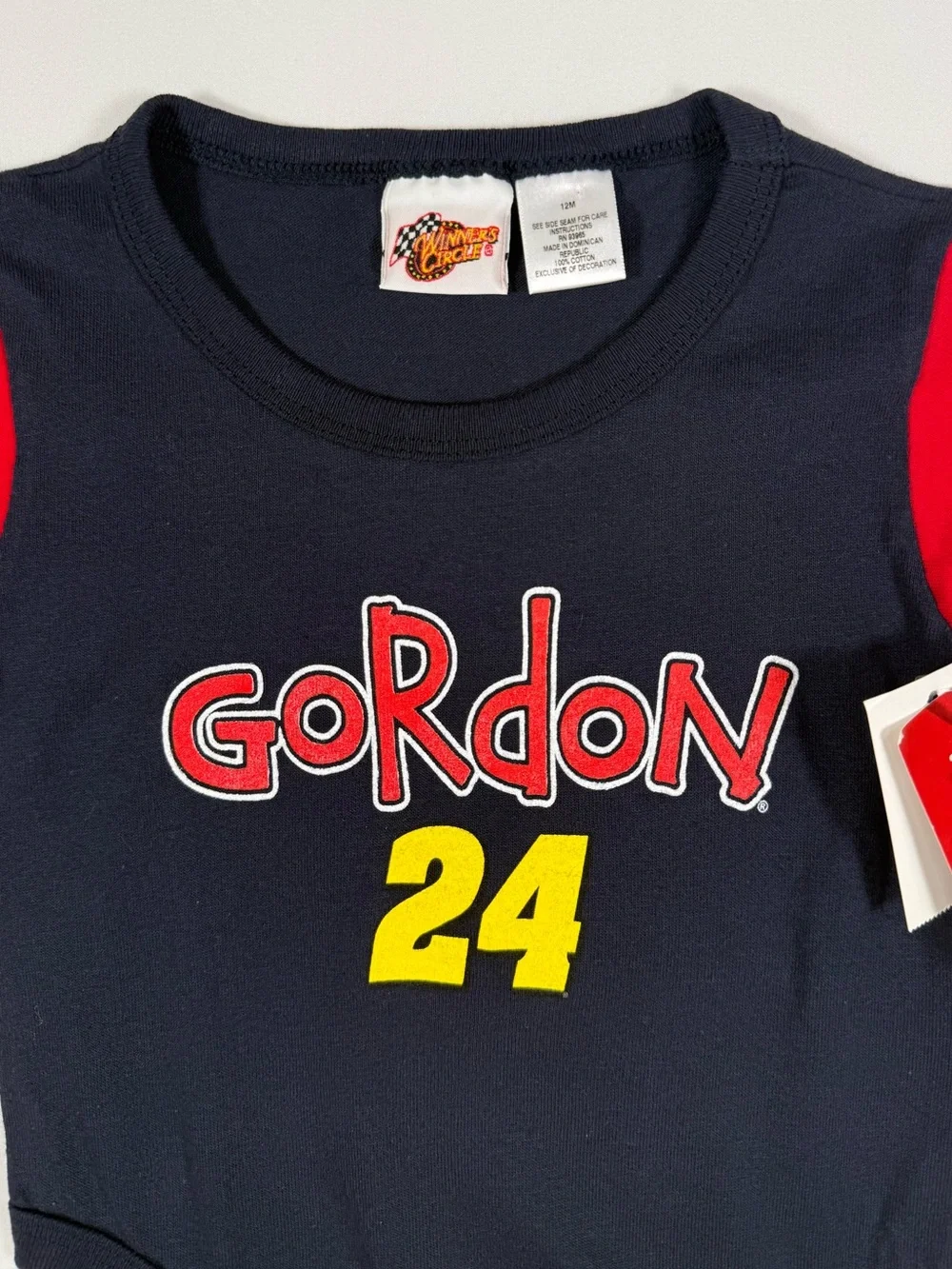 NWT VINTAGE NASCAR WINNER’S CIRCLE Jeff Gordon 24 Bodysuit‎ 12m DEADSTOCK Racing